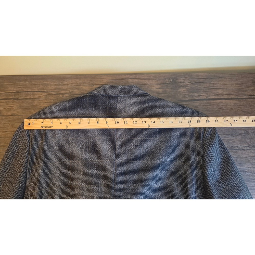 Hickey Freeman Canterbury Grey Micro Check Blazer Mens 43R Wool Cashmere Vtg - Picture 8 of 11